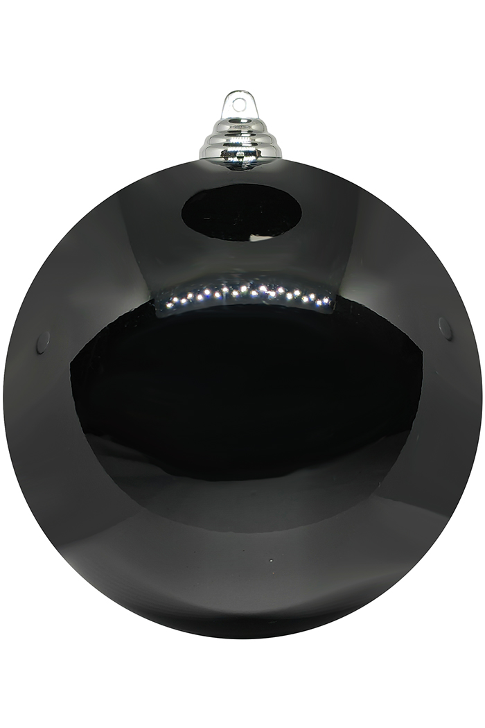 Шар пластиковый глянцевый от 12 до 25 см черный